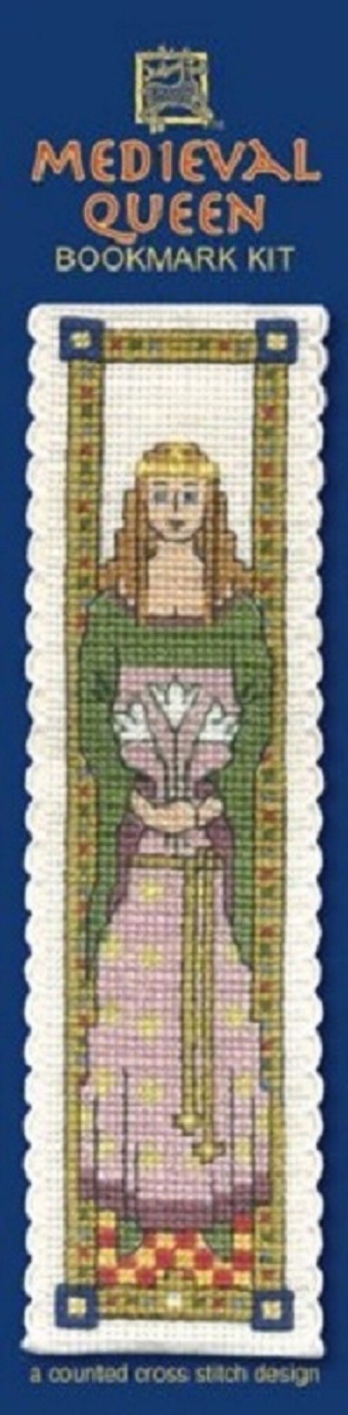 Textile Heritage Counted Cross Stitch Bookmark Kit - Medieval Queen
