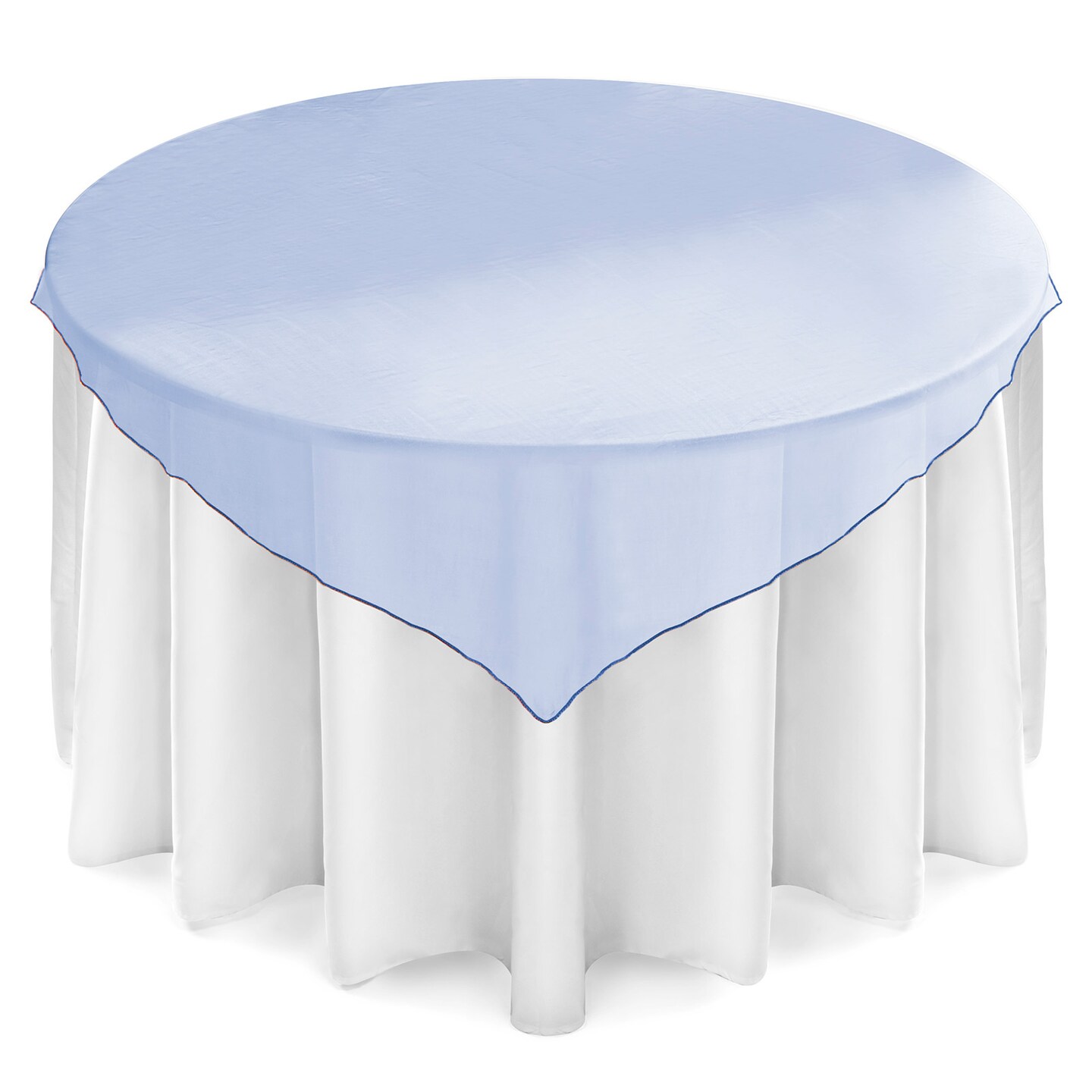 Lann&#x27;s Linens Organza Wedding Table Overlay - Tablecloth Topper (72&#x22; Square)