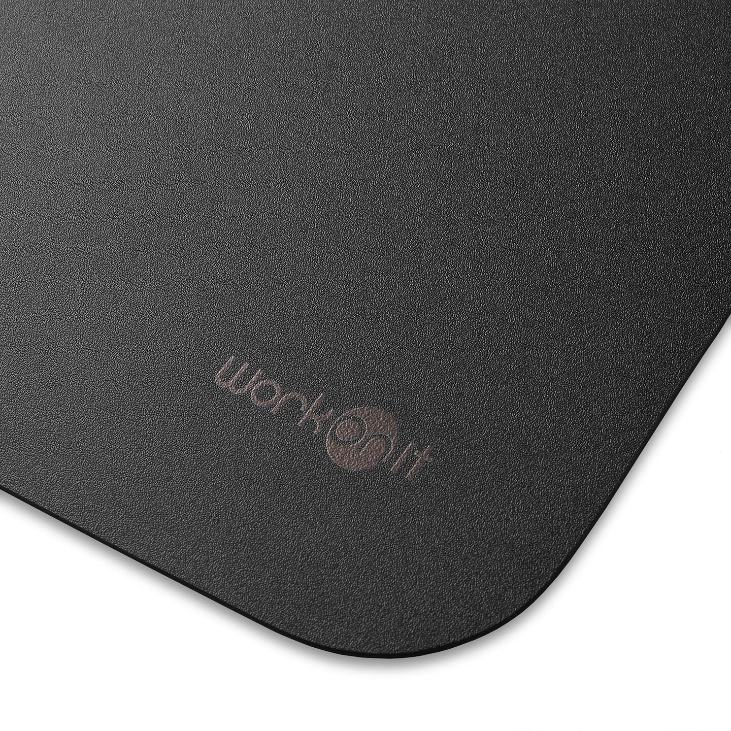 WorkOnIt 54&#x22; x 36&#x22; Anti-Fatigue Chair&#xA0;Mat for Hardwood Floors, Sit or Standing Desk, Black