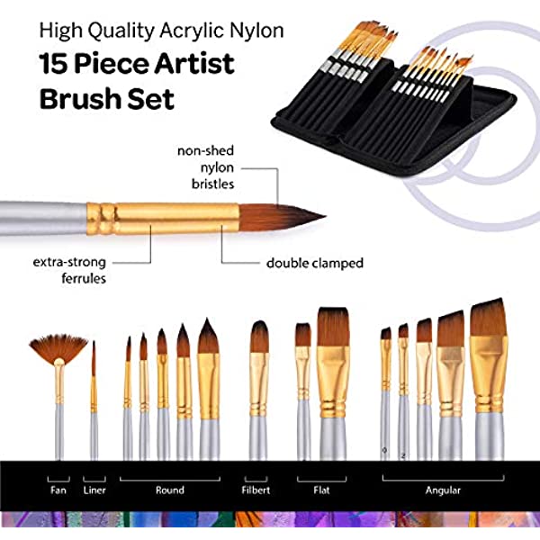 Art Supplies Kit Acrylic Painting Set Easel Brushes Paint For Beginner  Starter