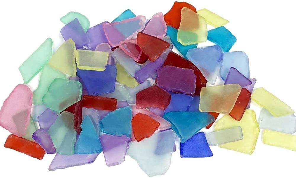 Sea Glass 11 Ounces Assorted Mix Sea Glass - Bulk Seaglass Pieces for Beach Decor &#x26; Crafts