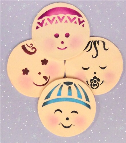 Baby Faces Cookie Stencil Set | C736 by Designer Stencils | Stencils for Royal Icing, Airbrush, Dusting Powder |