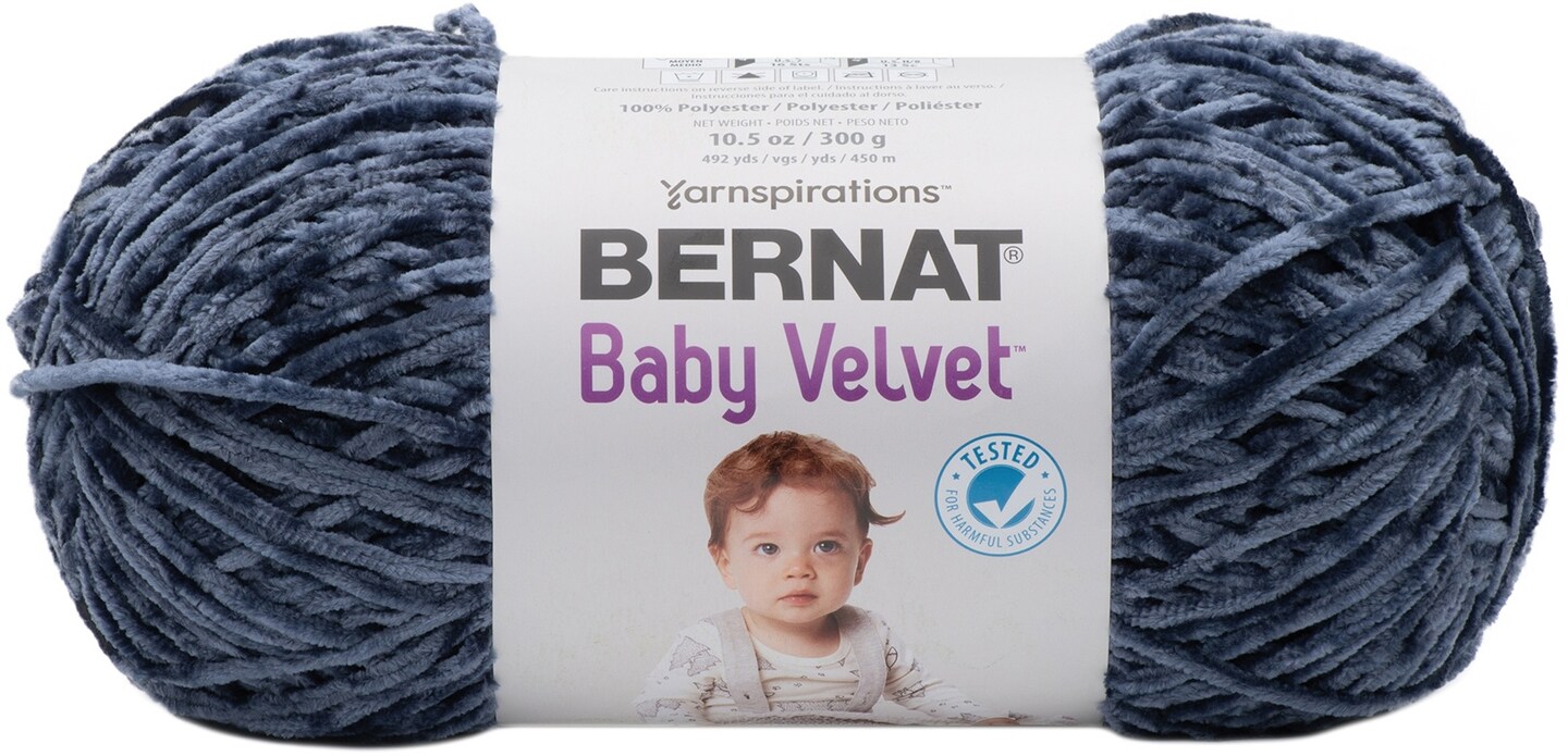 Bernat Baby Velvet Big Ball Yarn-Indigo Velvet
