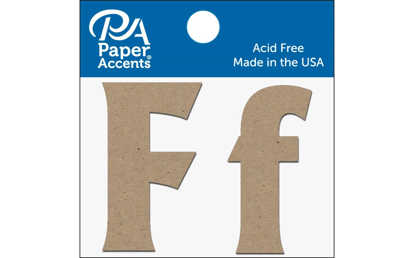 Chipboard Letter 2&#x22; Ff 2pc Natural