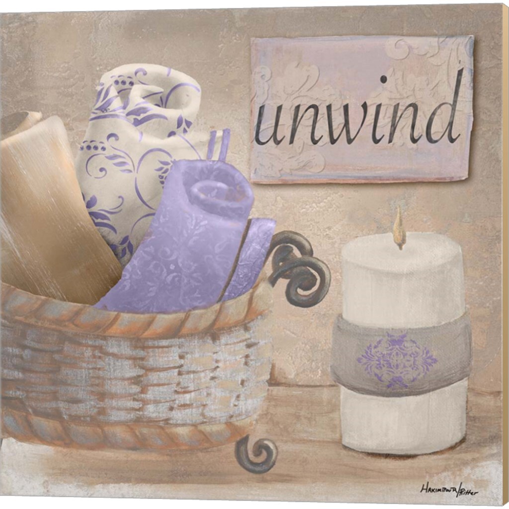 Lavender Bath by Hakimipour - Ritter 14" x 14" Canvas Wall Art (Set of 2)