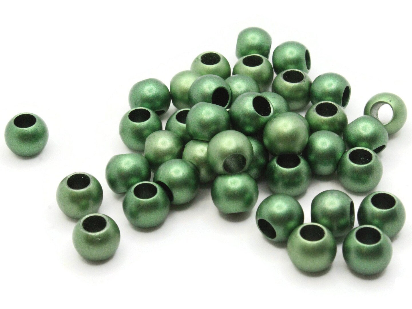 40 12mm Satin Green Round Acrylic Beads Michaels