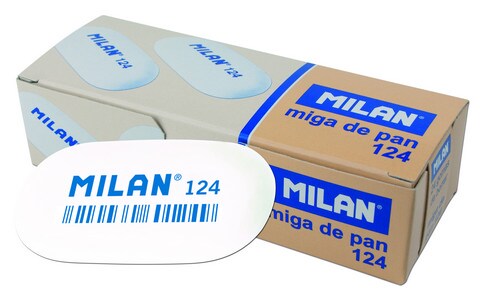 MILAN OVAL SYNTHETIC RUBBER ERASERS ASSORTED COLOR (124)