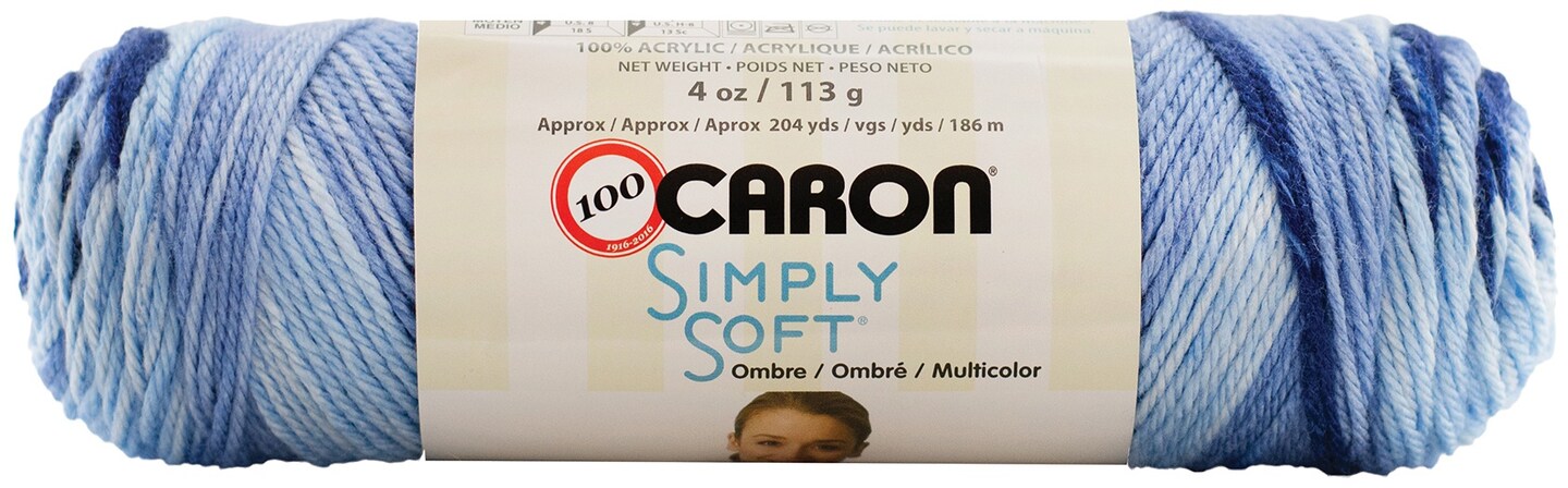 Multipack of 12 - Caron Simply Soft Ombres Yarn-Saturday Blue Jeans