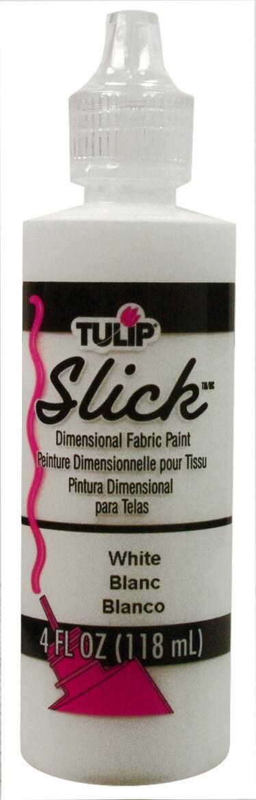 Tulip Dimensional Fabric Paint 4oz-Slick White-Multipack Of 3