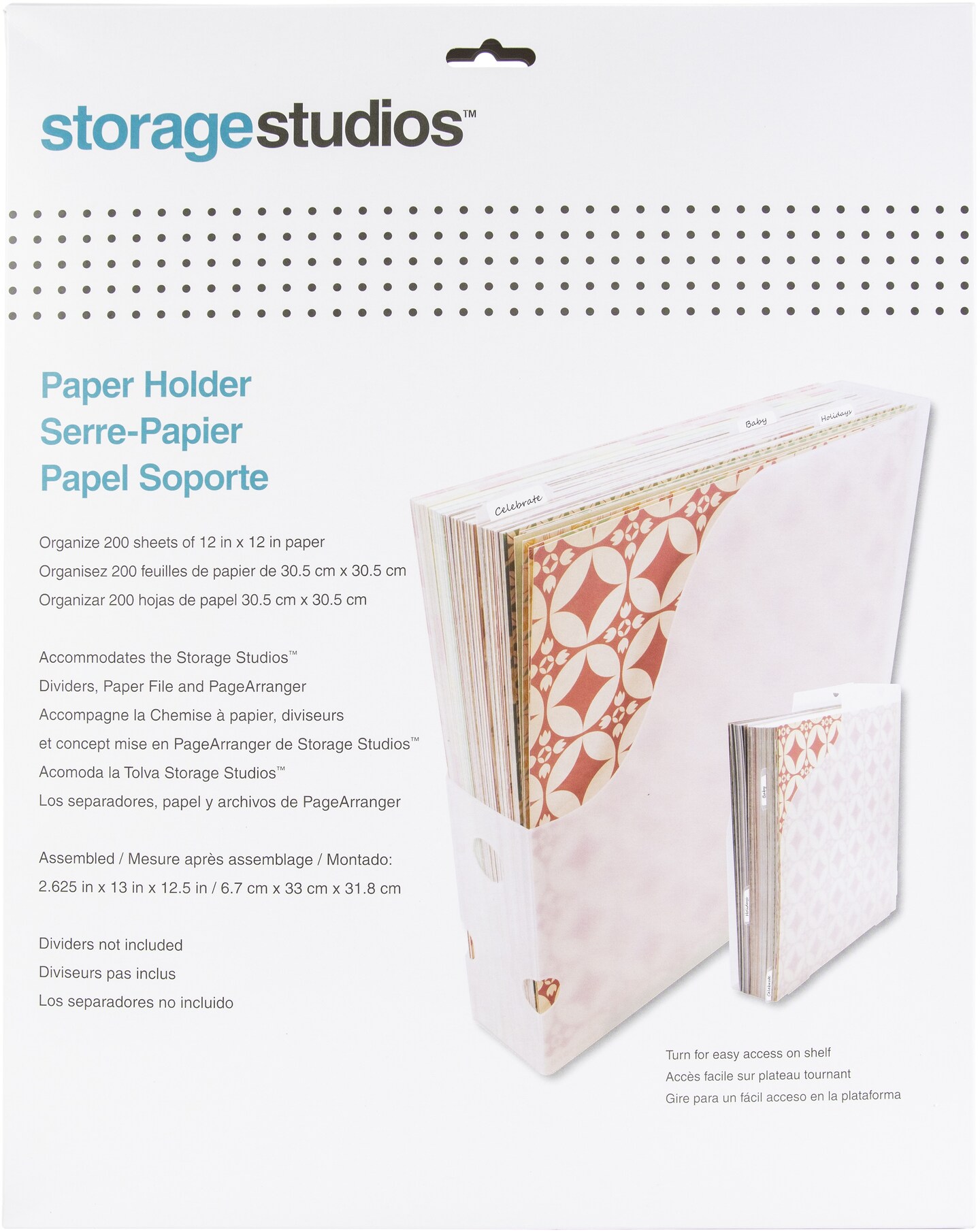 Multipack of 24 - Storage Studios Tabbed Dividers W/Labels 3/Pkg-12.13"X12.88"