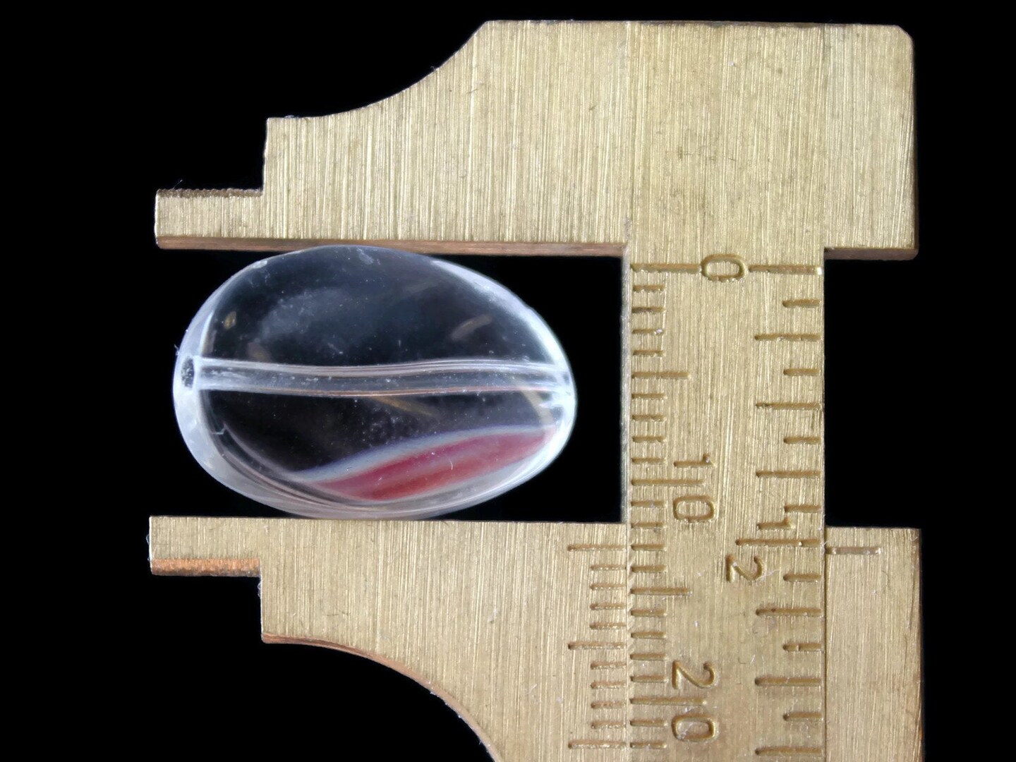 18 19mm Clear Flat Oval Twist Crystal Glass Beads Full Strand Loose Beads