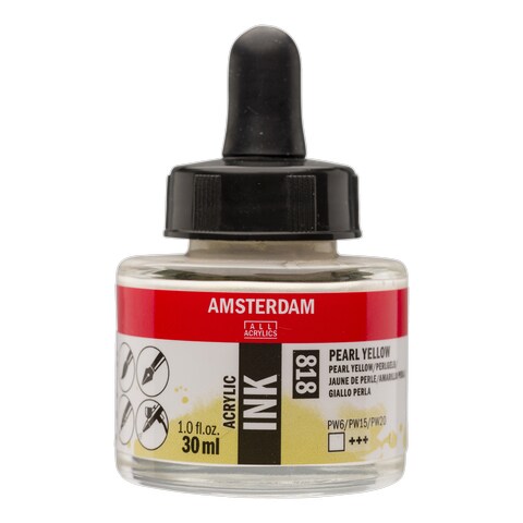 Amsterdam Acrylic Ink Bottle 30 Ml Pearl Yellow | Michaels