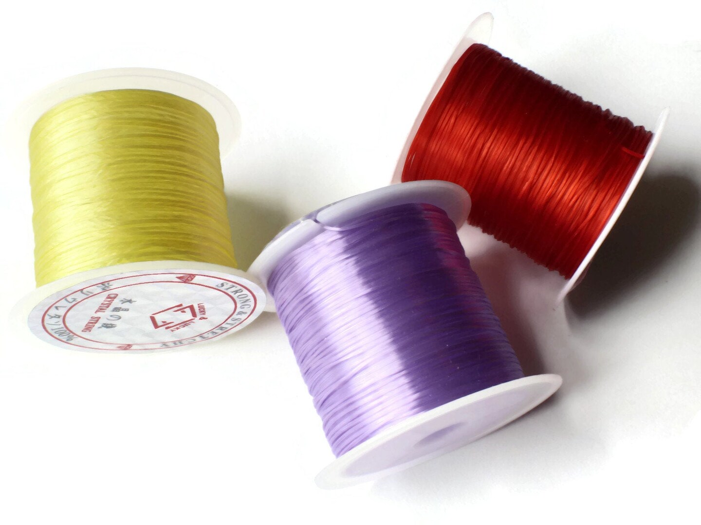 3 Rolls Thread Mixed Elastic Cord 0.8mm Elastic Thread 10 Meters per roll