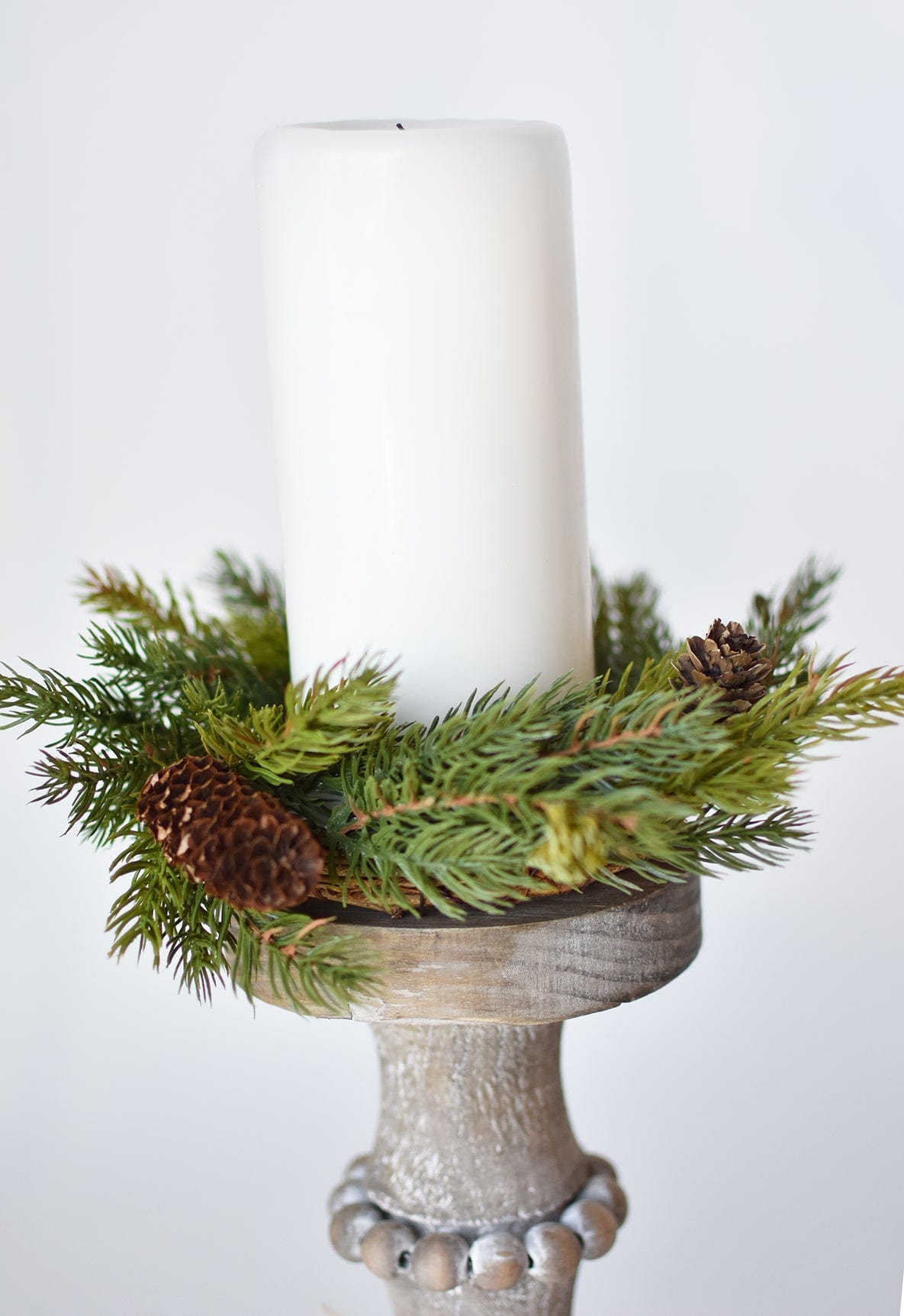 Faux Pine Candle Ring (Two Sizes)