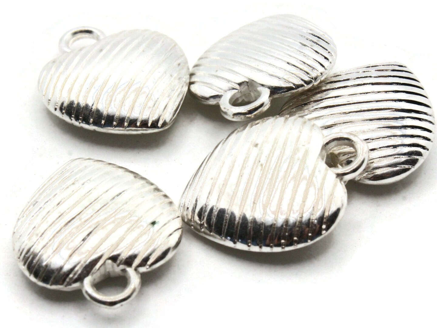 5 17mm Vintage Silver Plated Plastic Heart Charms by Smileyboy Beads | Michaels