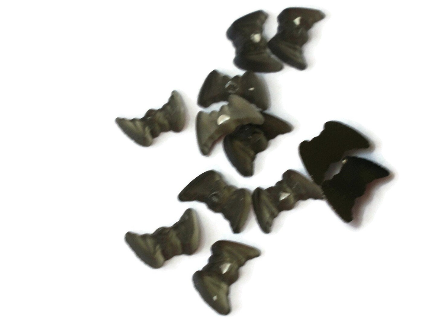 12 10mm x 7mm Vintage Bat Cabochons Halloween Cabochons Mirror Back Black Cabochon Tiles