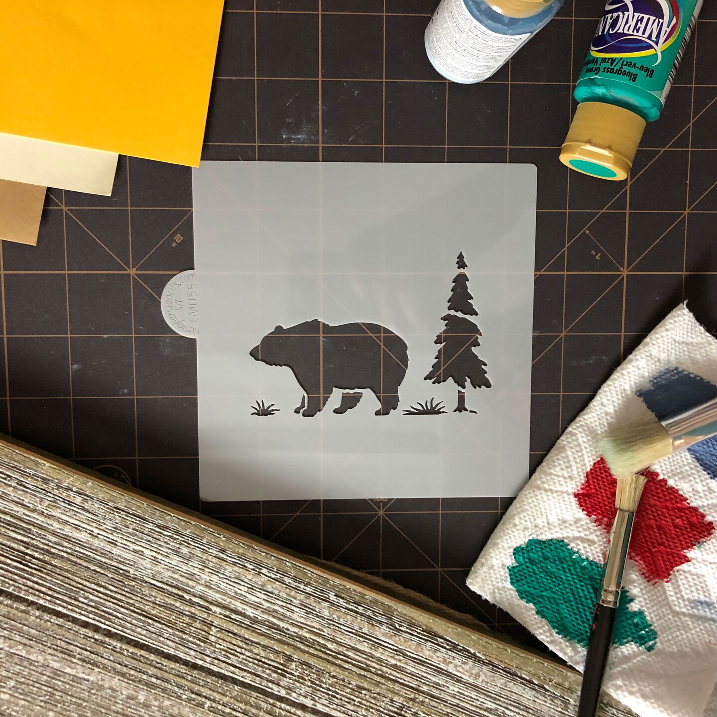 Bear Cookie &#x26; Craft Stencil | CM055 by Designer Stencils | Cookie Decorating Tools | Baking Stencils for Royal Icing, Airbrush, Dusting Powder | Craft Stencils for Canvas, Paper, Wood | Reusable Food Grade Stencil