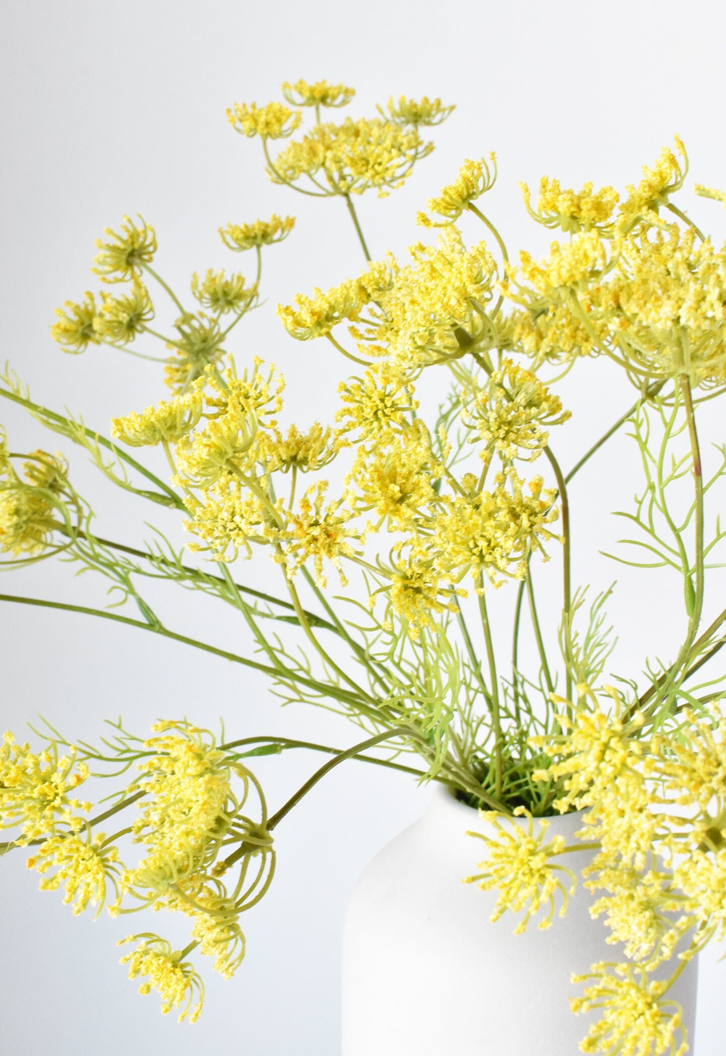 20.5&#x22; Faux Yellow Queen Anne&#x27;s Lace Stem