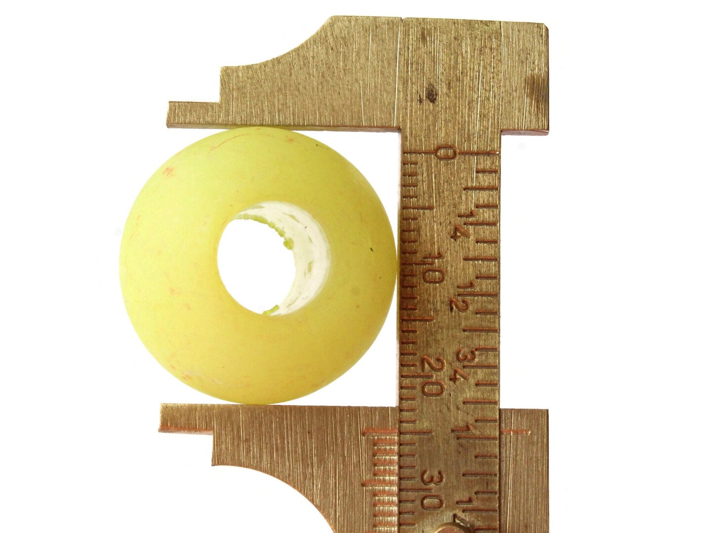 6 25mm x 22mm Translucent Green Round Large Hole Acrylic Beads