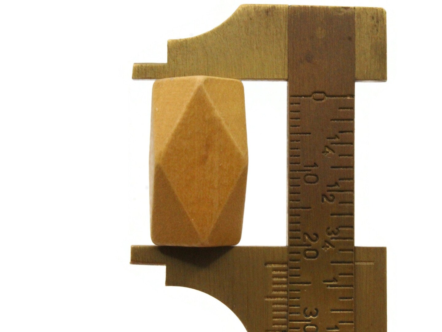 6 22mm Light Brown Large Hole Wood Vintage Macrame Rectangle Beads