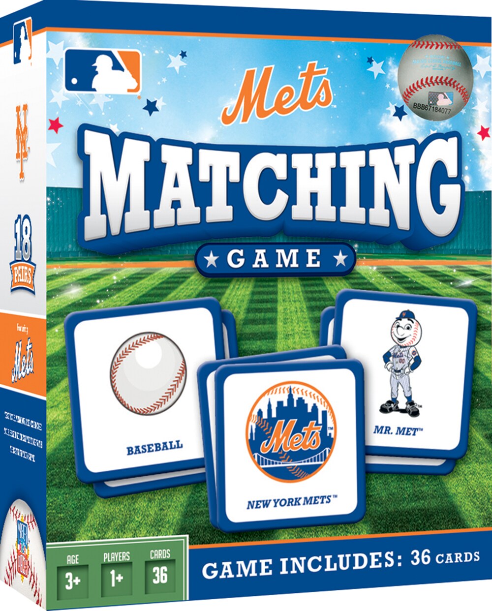 MasterPieces Officially Licensed MLB New York Mets Picture Matching Card  Game for Kids and Families