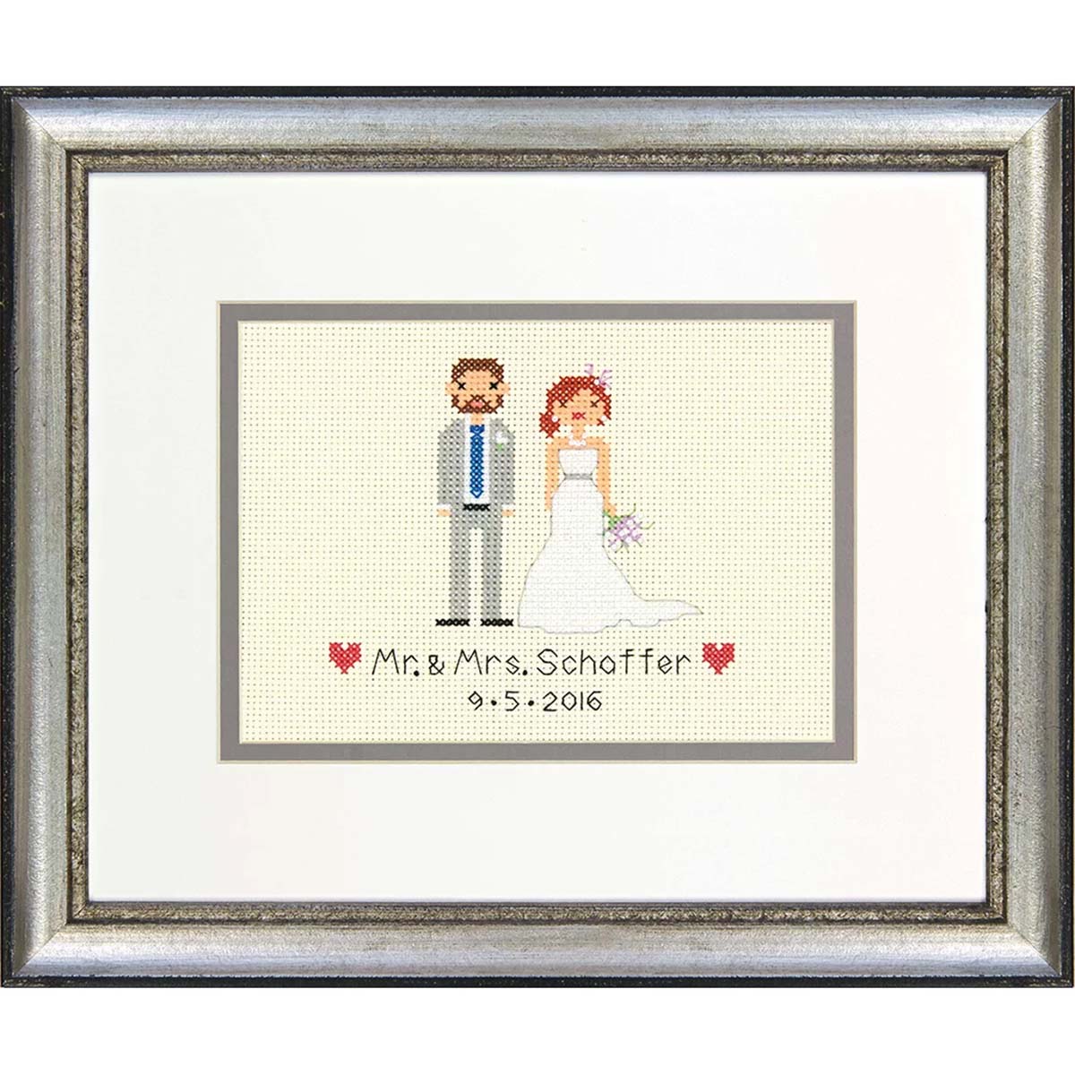 Dimensions  Bride &#x26; Groom Wedding Record Counted Cross-Stitch Kit