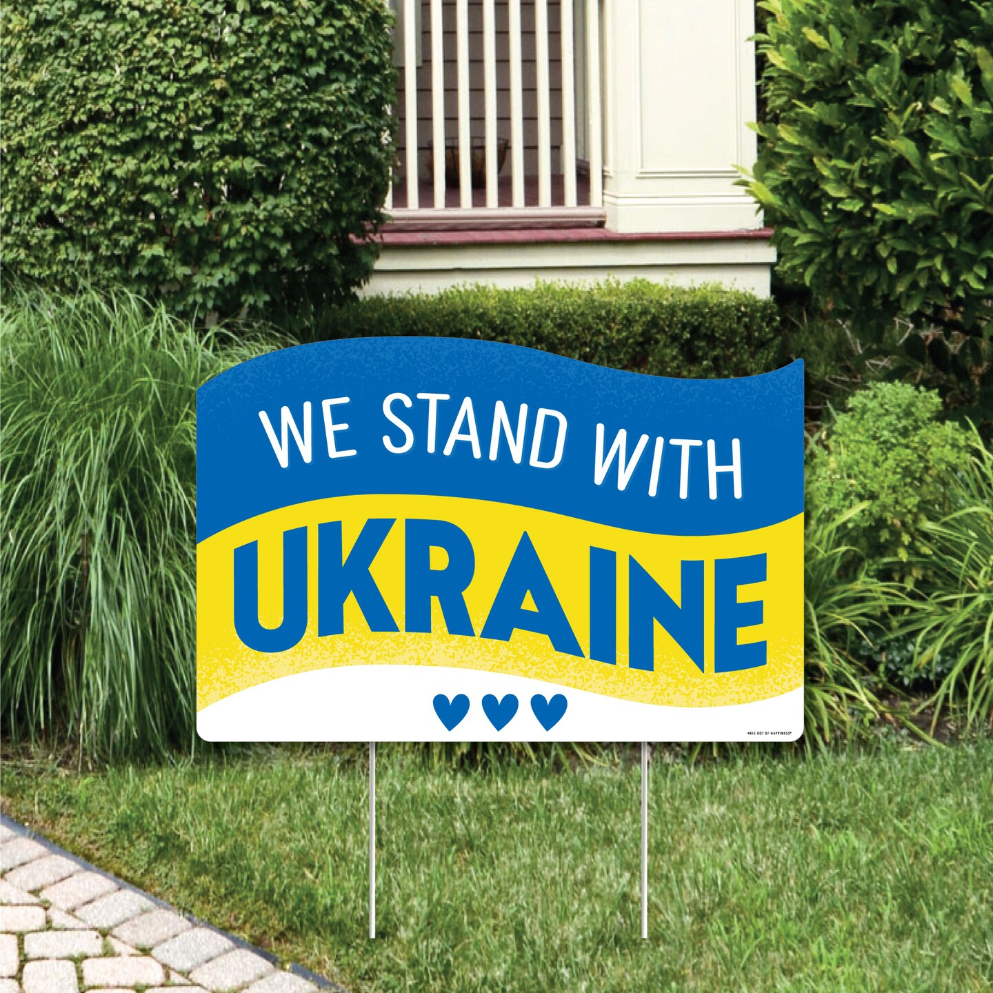 Big Dot of Happiness We Stand with Ukraine - Pray For Ukraine Yard Sign Lawn Decorations - Party Yardy Sign