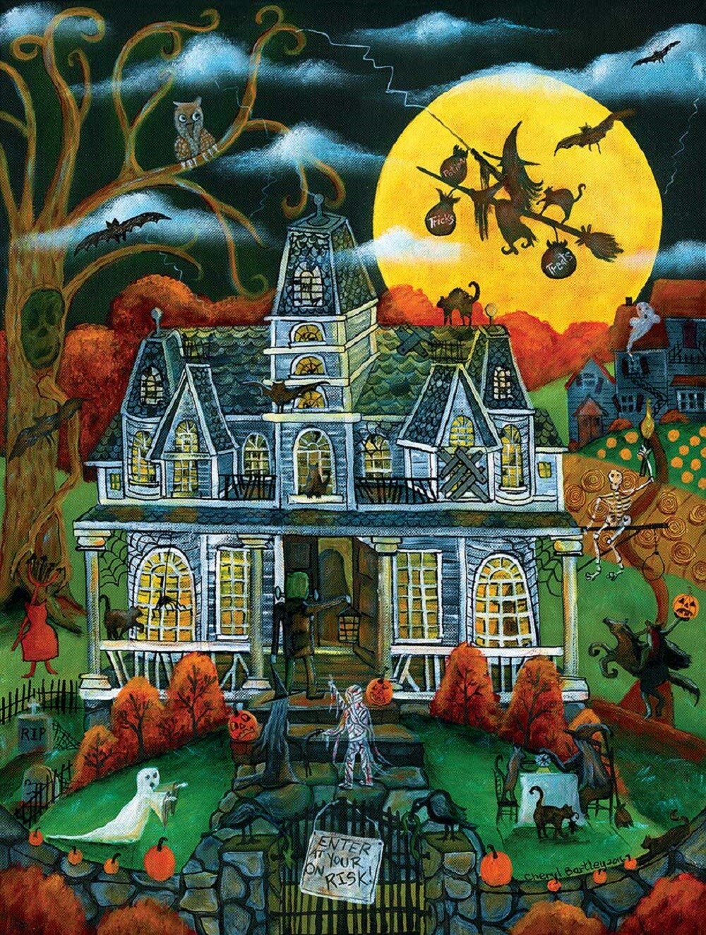 Sunsout Halloween Potions and Tricks 500 pc  Halloween Jigsaw Puzzle 54782