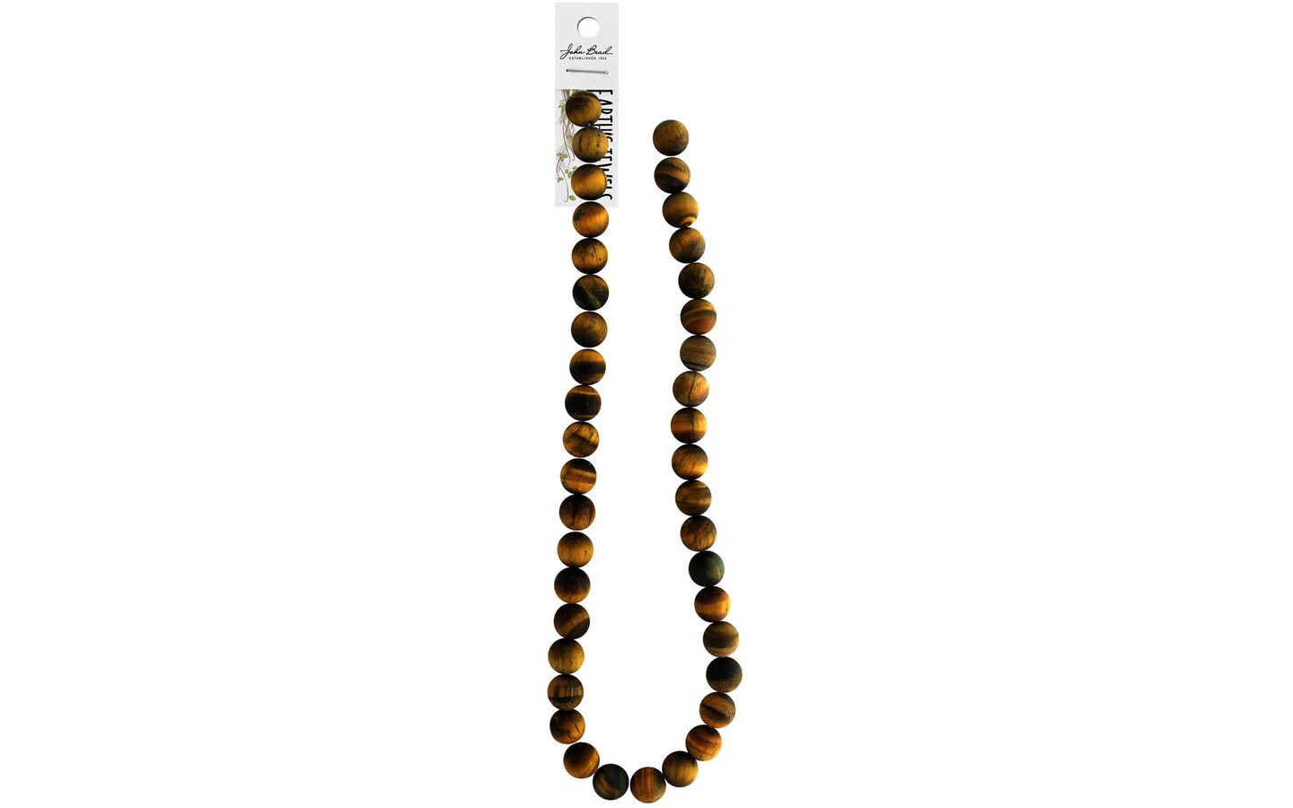 John Bead EJ SP 16&#x22; 10mm Rnd Tiger Eye Nat