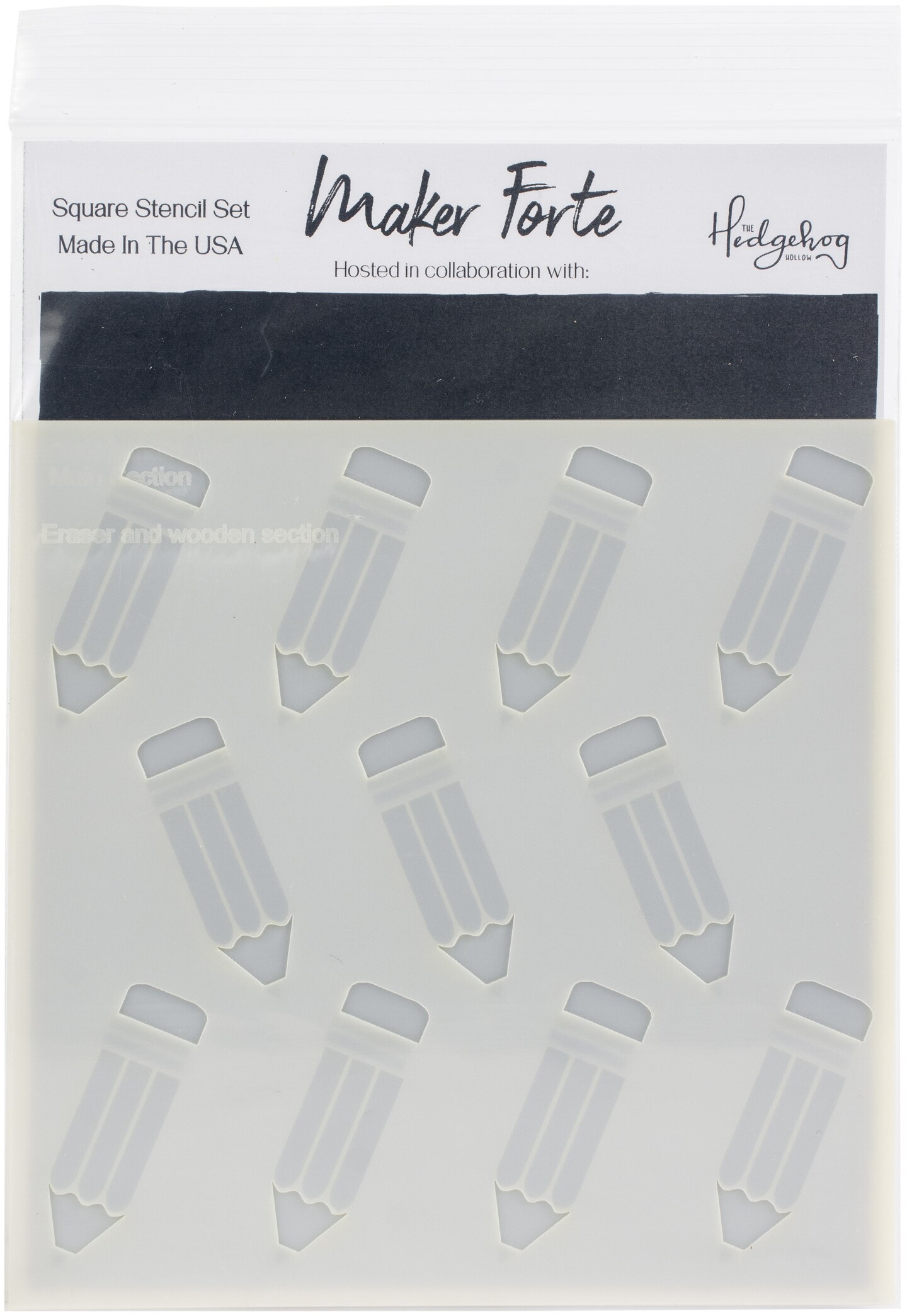 Maker Forte Layered Stencils 6&#x22;X6&#x22;-Pencils