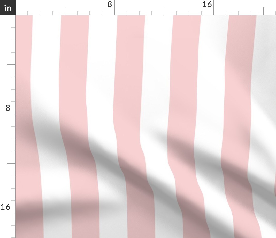 Bold Stripe Dogwood Vertical Stripes Pink White Geometric Custom Printed Fabric by Spoonflower Various Fabrics by the Yard or Fat Quarter