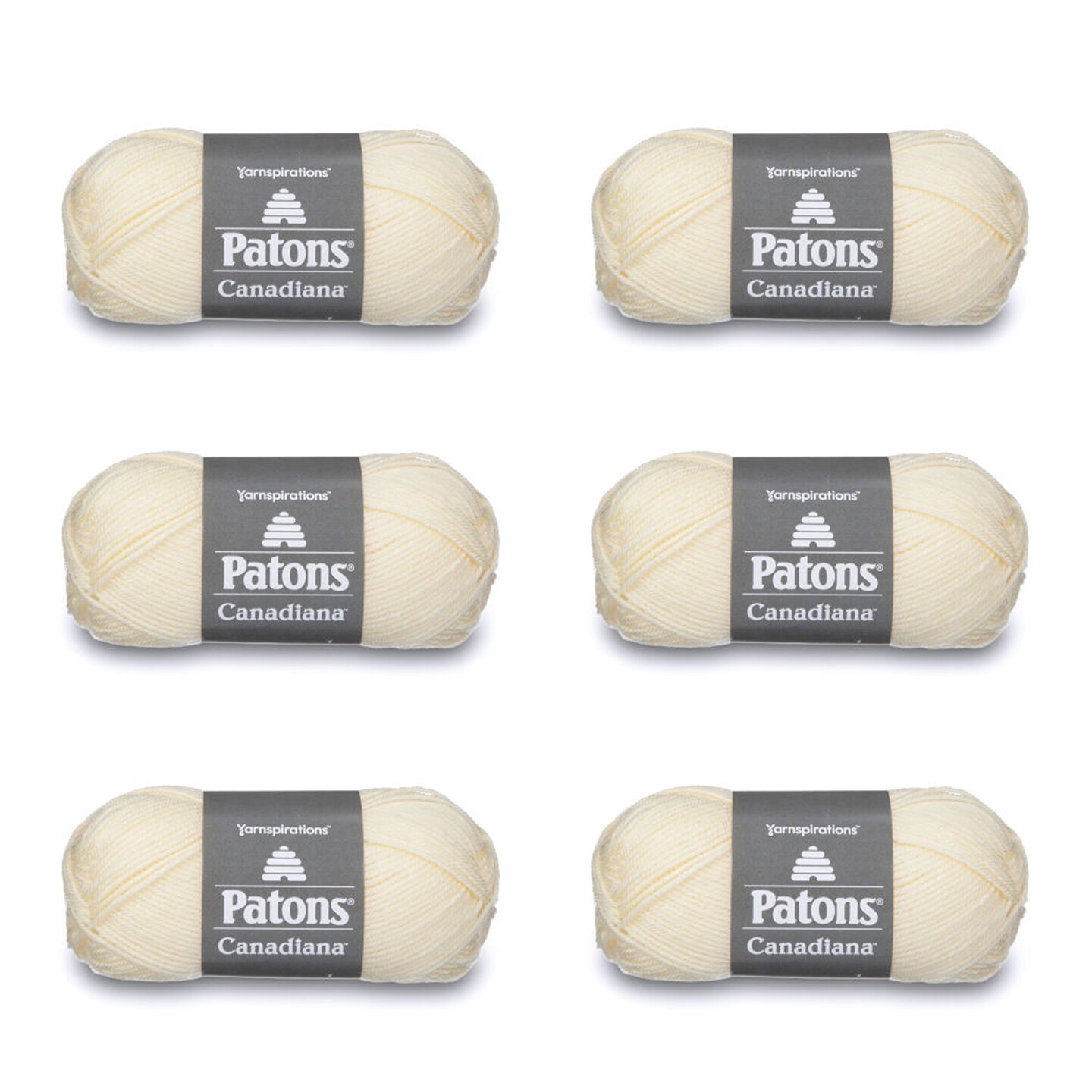 Patons Canadiana Aran Yarn 6 Pack of 3.5oz 100g Acrylic 4 Medium 205 Yards Knitting Crochet Michaels