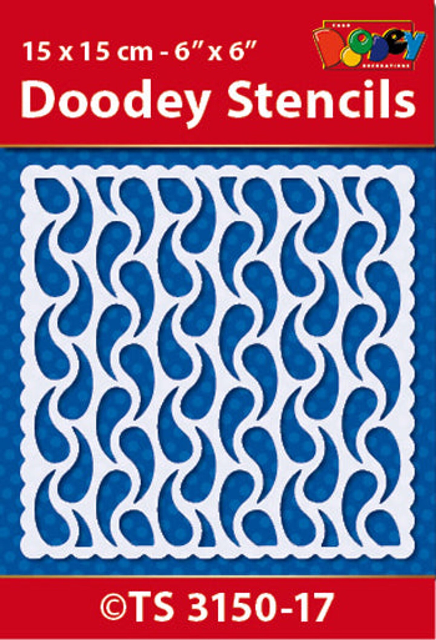 Doodey Stencil 15x15 cm Background pattern 4