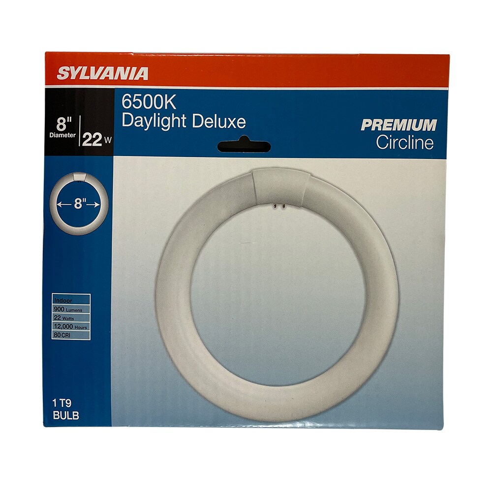 Sylvania FC8T9 22W 8in T9 6500K Daylight 900Lm G10Q Circline Fluorescent Bulb