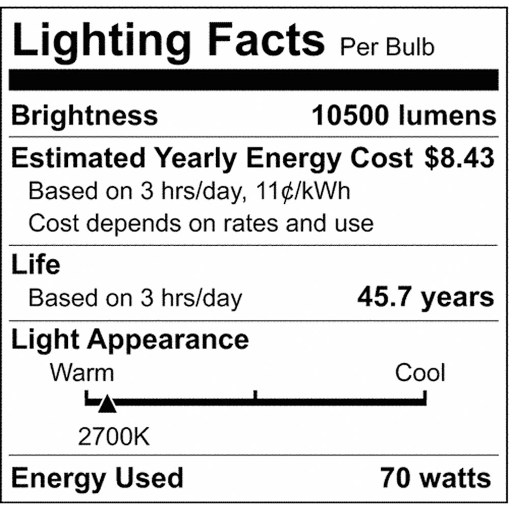 Satco 70W LED EX39 Mogul extended base rotatable Direct wire 100-277V 2700k