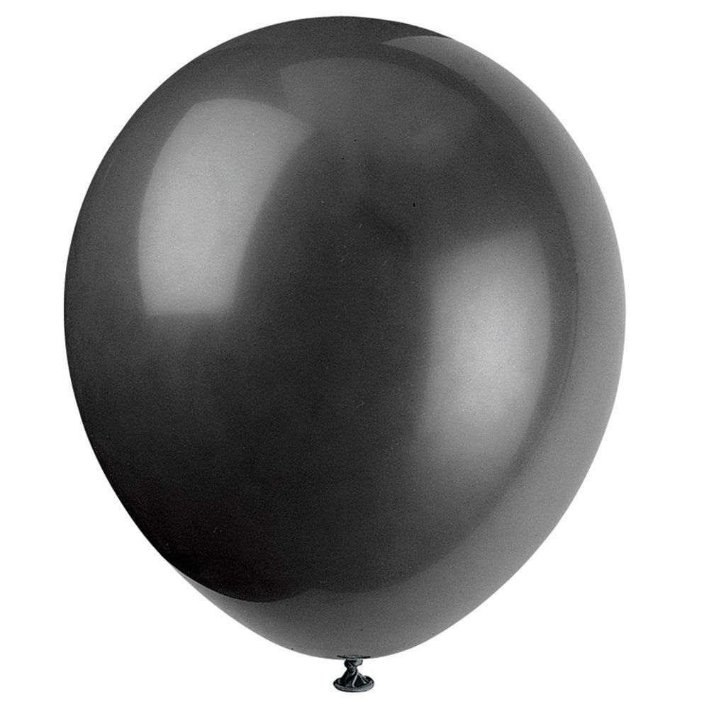 12&#x22; Jet Black Balloons 72 Count