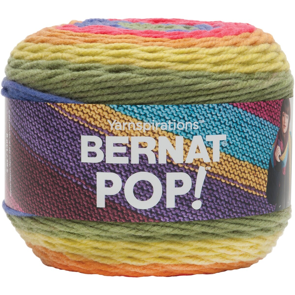Bernat Pop Full Spectrum Yarn - 3 Pack of 141g/5oz - Acrylic - 4 Medium (Worsted) - 280 Yards - Knitting/Crochet
