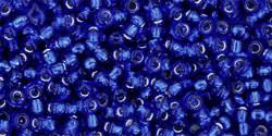 Toho 11/0 Round Japanese Seed Bead, TR11-28, Silver Lined Cobalt, 13 grams