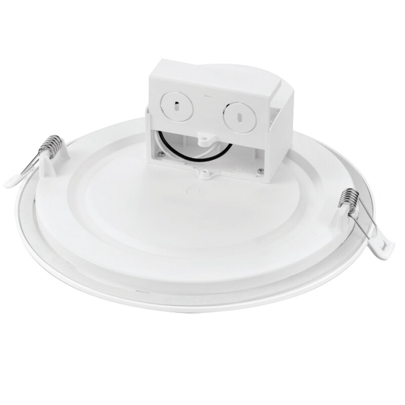 Satco 8" Round LED Edge-Lit Down Lights 18W - 3000K - Soft White, White Finish