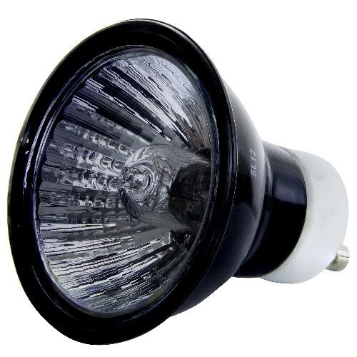 SUNLITE EXN GU10 50w MR16 Black Back w/ Front Glass FL Flood 120V Halogen bulb