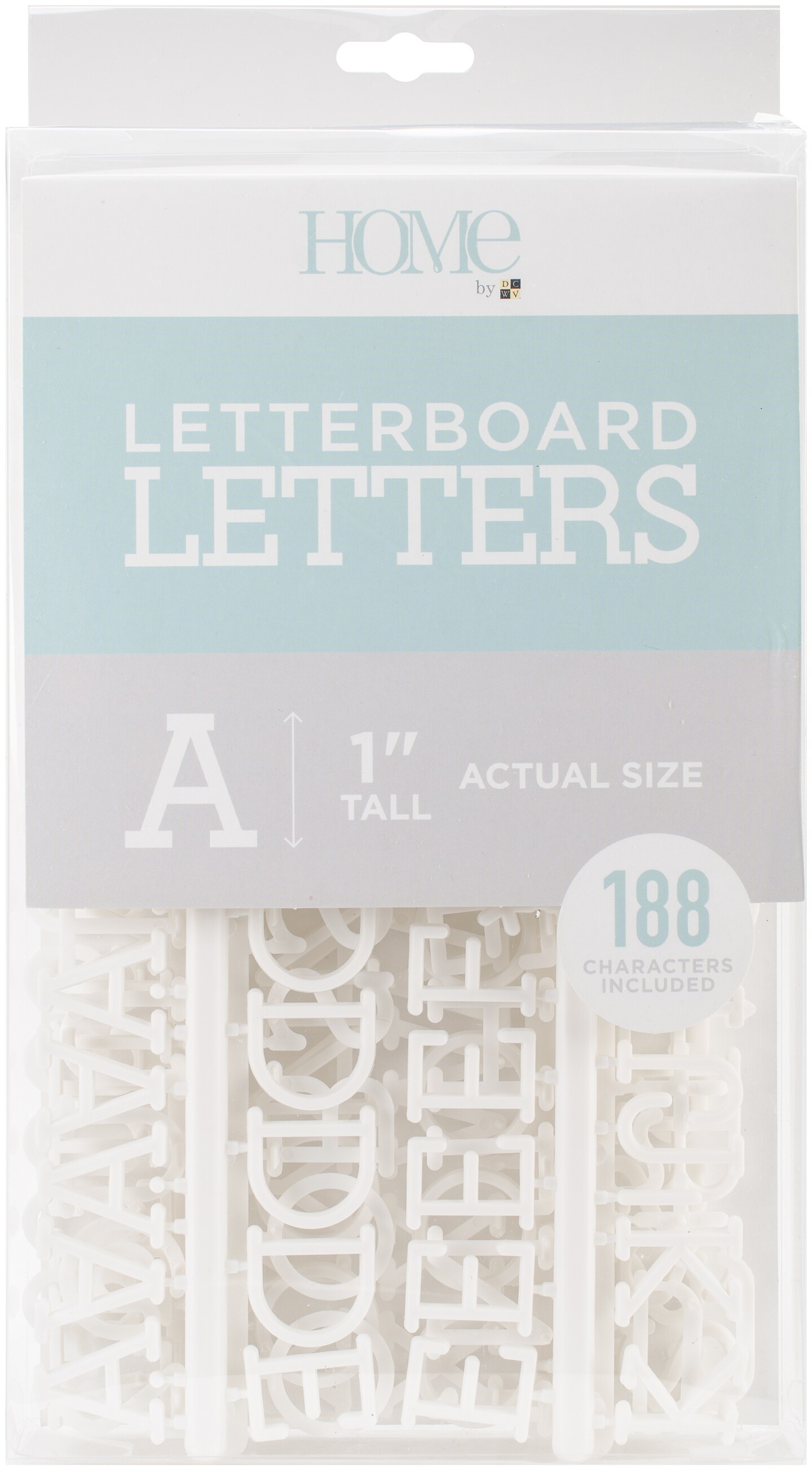 DCWV Letterboard Letters & Characters 1" 188/Pkg