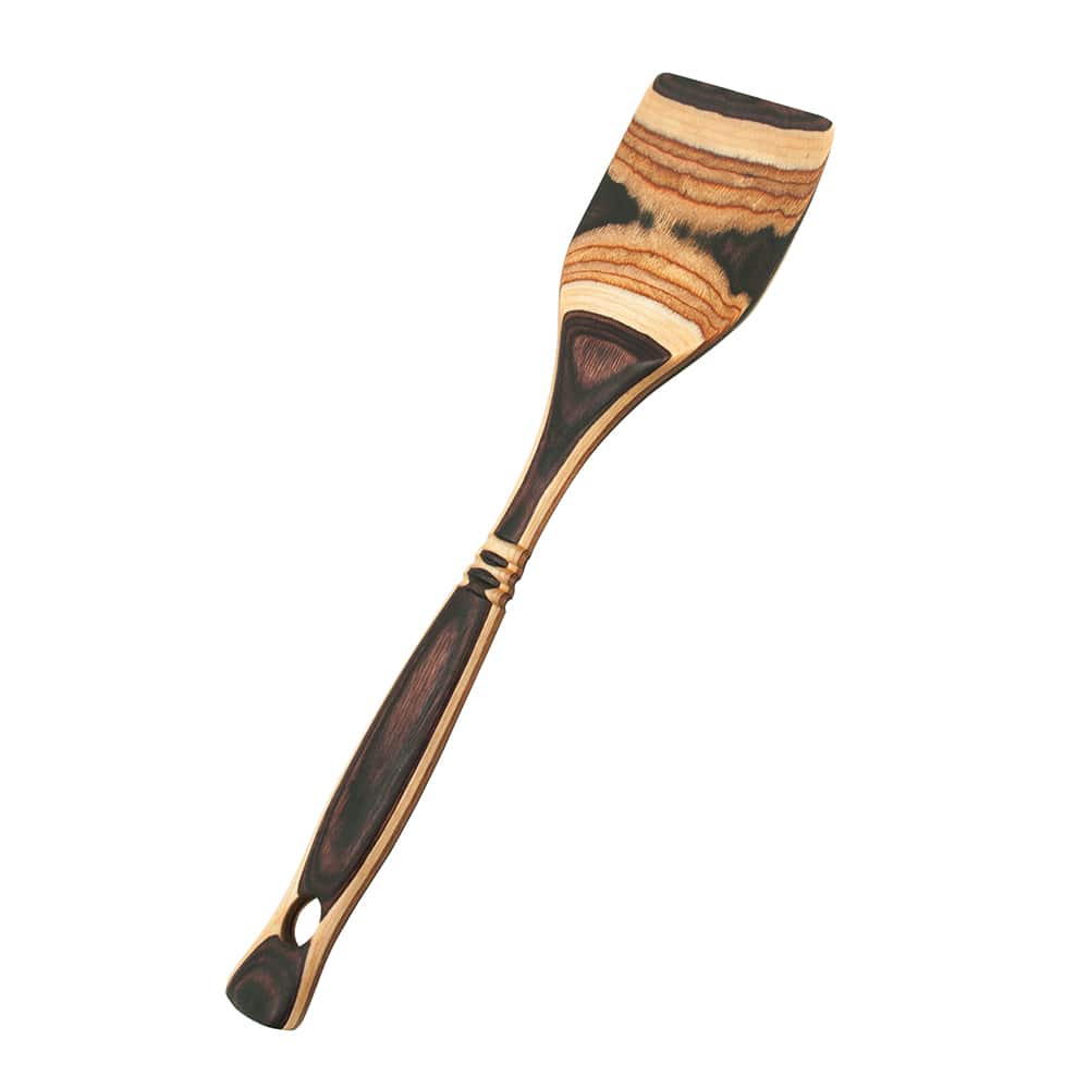 Pakkawood Wooden Cooking Spatula, Colorful and Durable 12 Inch Spatula, Stain Odor and Heat Resistant