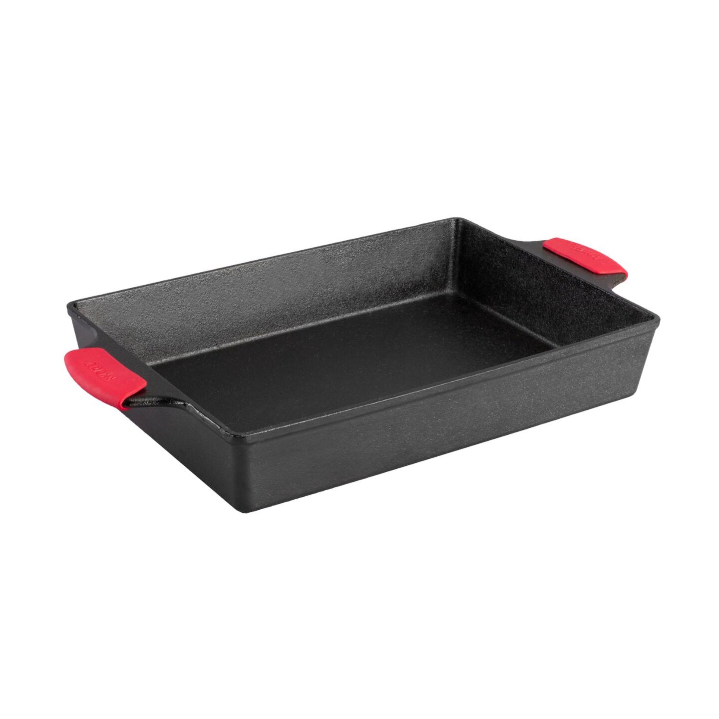 Lodge Cast Iron Baking Pan, Seasoned Casserole BW13C, Black with Dual Handle Grips 9 x 13