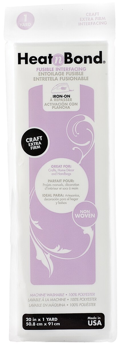 HeatnBond Extra Firm Iron-On Fusible Interfacing-20&#x22;X36&#x22;