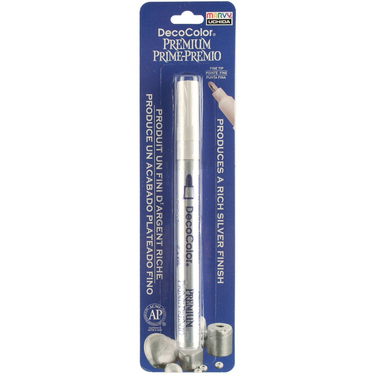 Uchida DecoColor Premium Fine Tip Paint Marker-Silver