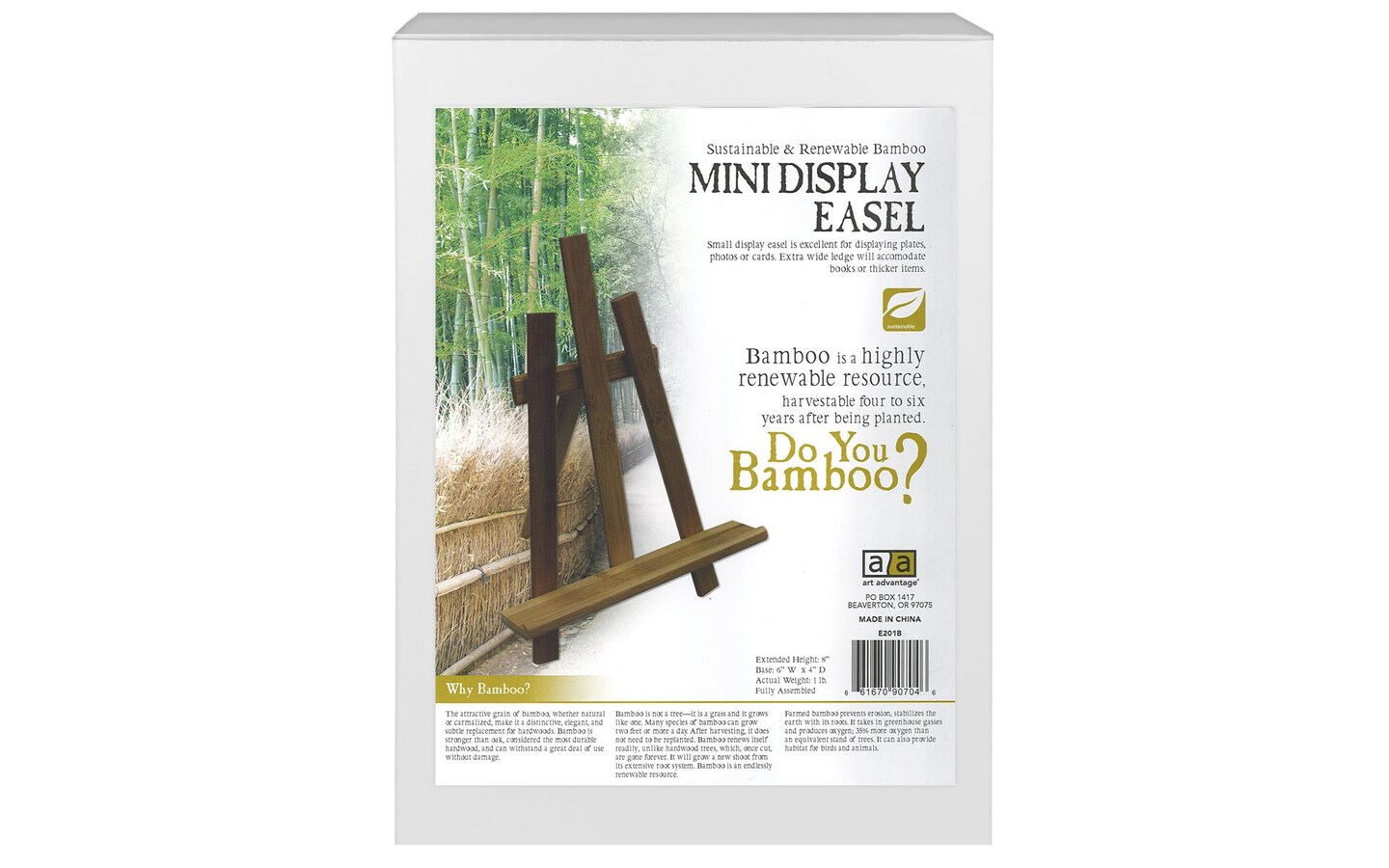 Art Advantage Mini Display Easel Bamboo