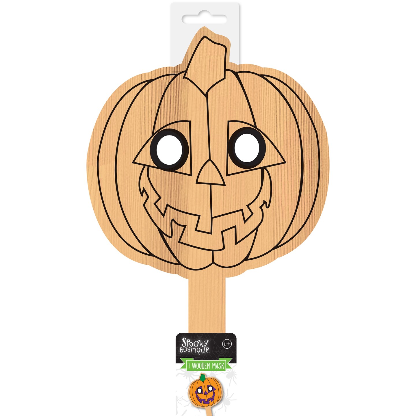 Colorbok Kids Wood Mask-Pumpkin