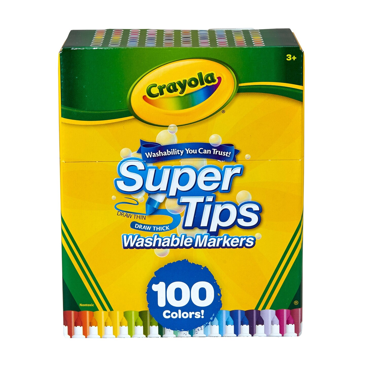 Crayola Super Tips Washable Markers 100/Pkg-Assorted Colors