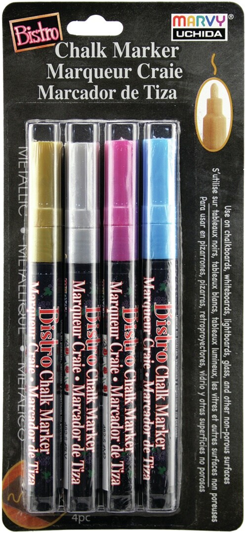 Bistro Chalk Marker Fine Point Set 4/Pkg