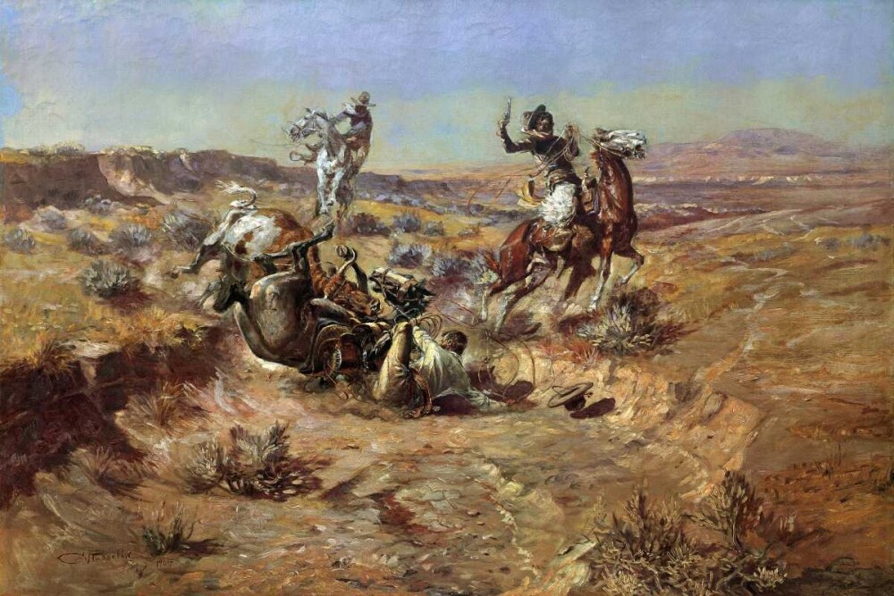 The Broken Rope Poster Print by Charles M. Russell - Item # VARPDX133286